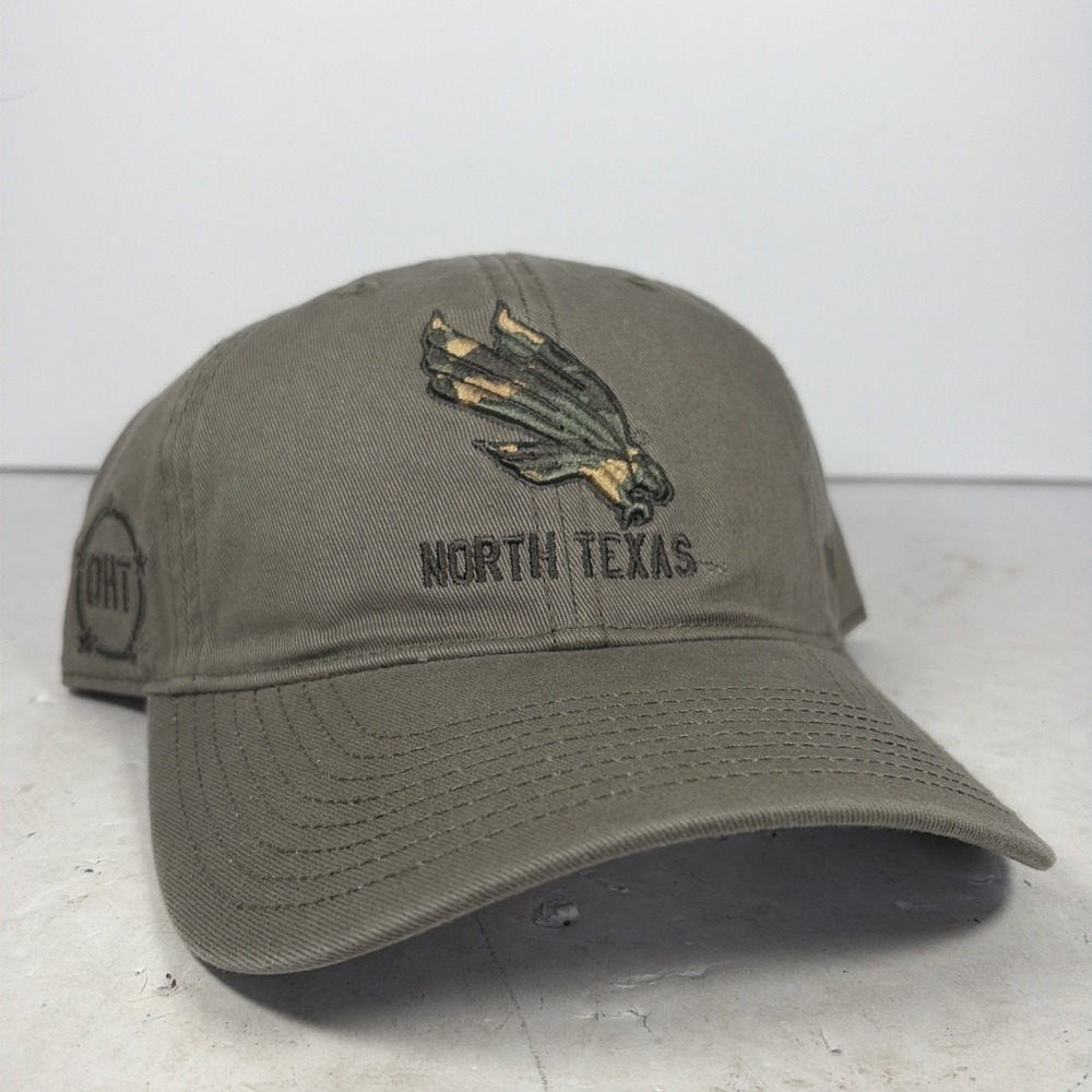 Operation Hat Trick OHT North Texas Mean Green NCAA Strap Back Hat